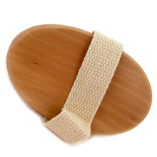 Load image into Gallery viewer, CELLULITE MASSAGE &amp; CIRCULATION BRUSH WITH WOODEN HANDLE AND STRAP
