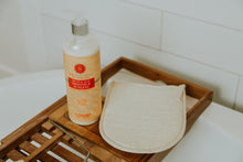 Load image into Gallery viewer, NATURAL LOOFAH EXFOLIATING BATH MITT W/TERRY BACK