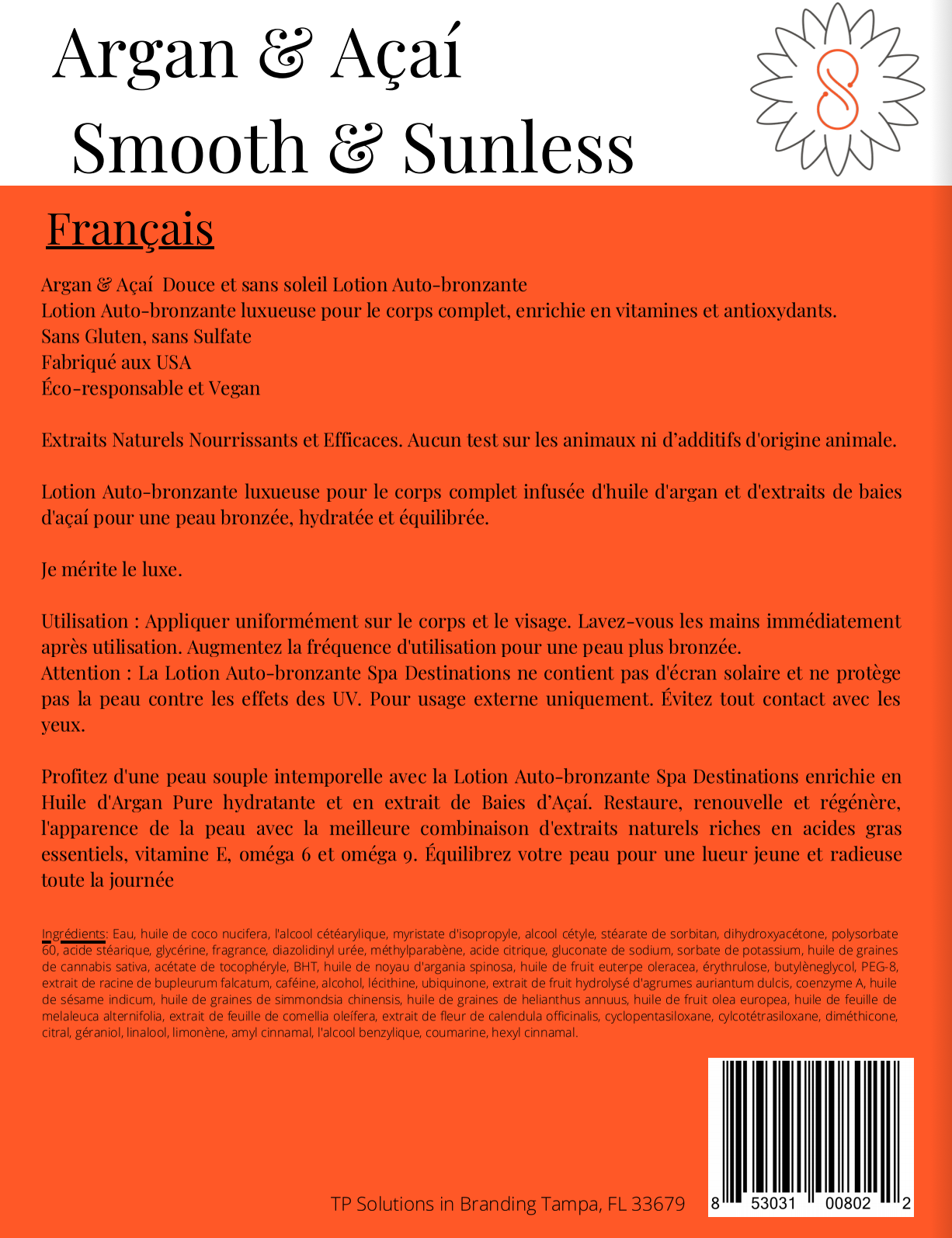 ARGAN & AÇAÍ SMOOTH & SUNLESS GRADUAL BRONZING LOTION 16 OUNCE