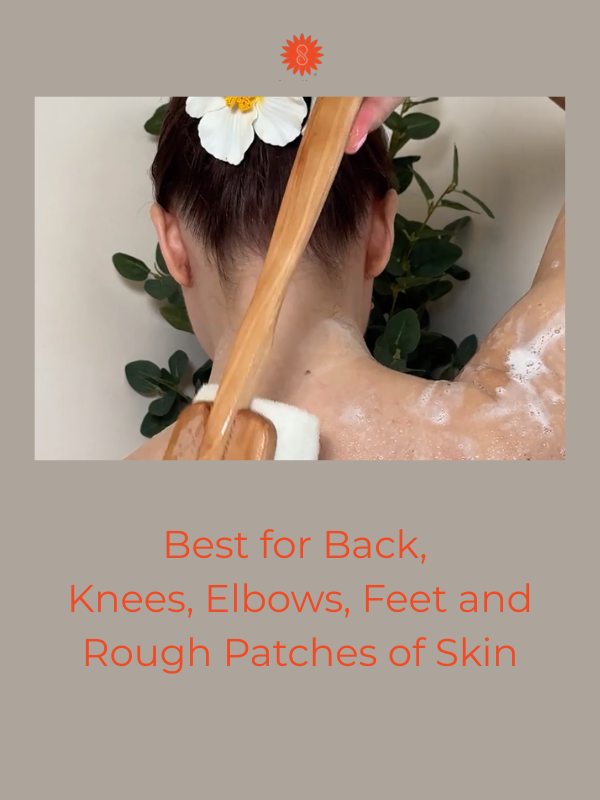 ULTIMATE LOOFAH BACK BRUSH WITH DETACHABLE WOODEN HANDLE “NATURAL RENEWABLE RESOURCE”