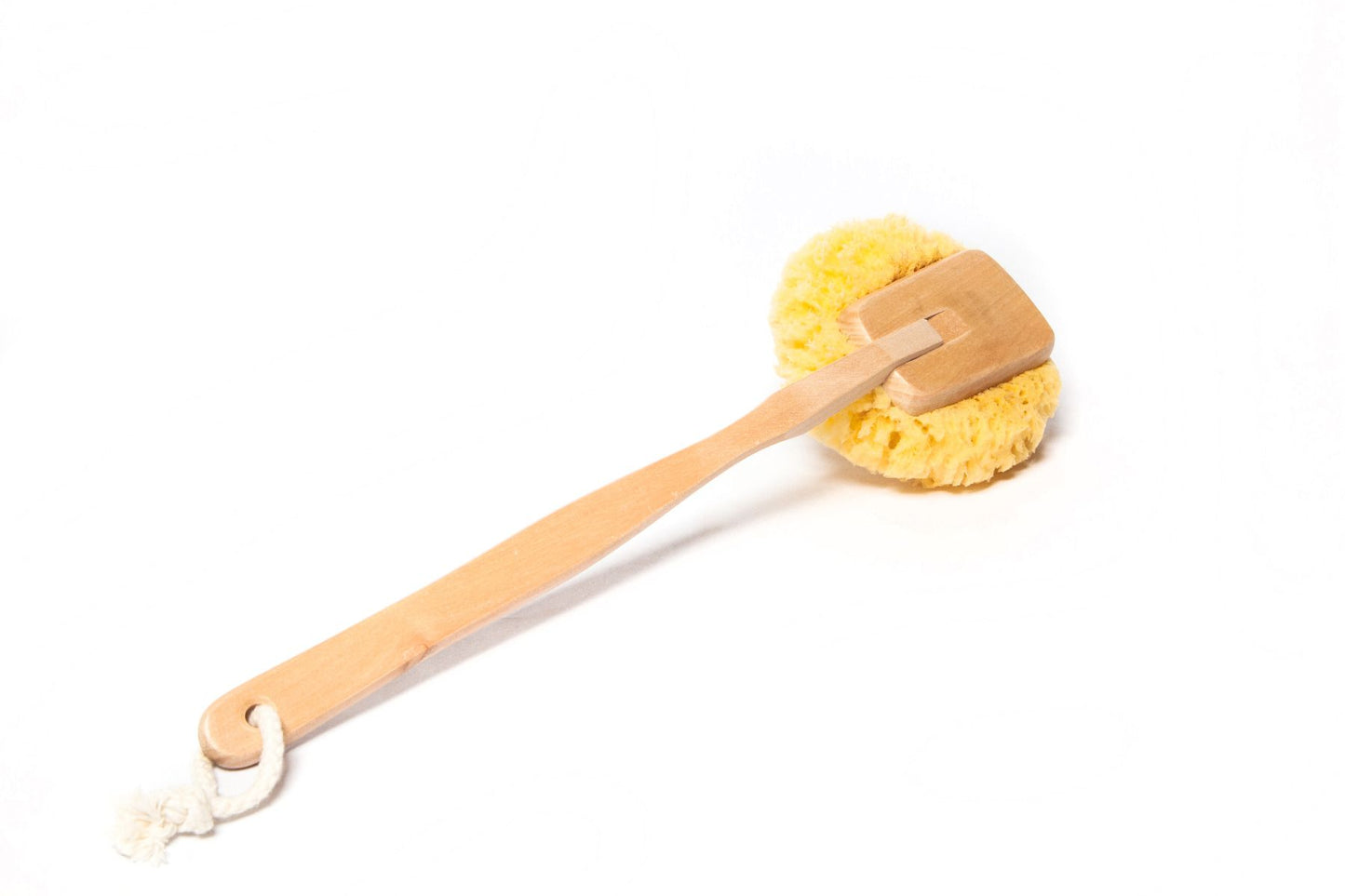 Natural Yellow Sponge on a stick with detachable handle for Men and Women Shower