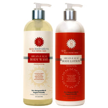Load image into Gallery viewer, ARGAN &amp; AÇAÍ BODY WASH AND ARGAN &amp; AÇAÍ BODY LOTION DUO 16 OUNCE
