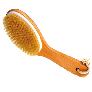 100% NATURAL BOAR BRISTLE BODY BRUSH (WET OR DRY) WITH WOODEN HANDLE