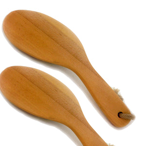 100% NATURAL BOAR BRISTLE BODY BRUSH (WET OR DRY) WITH WOODEN HANDLE (2) PACK