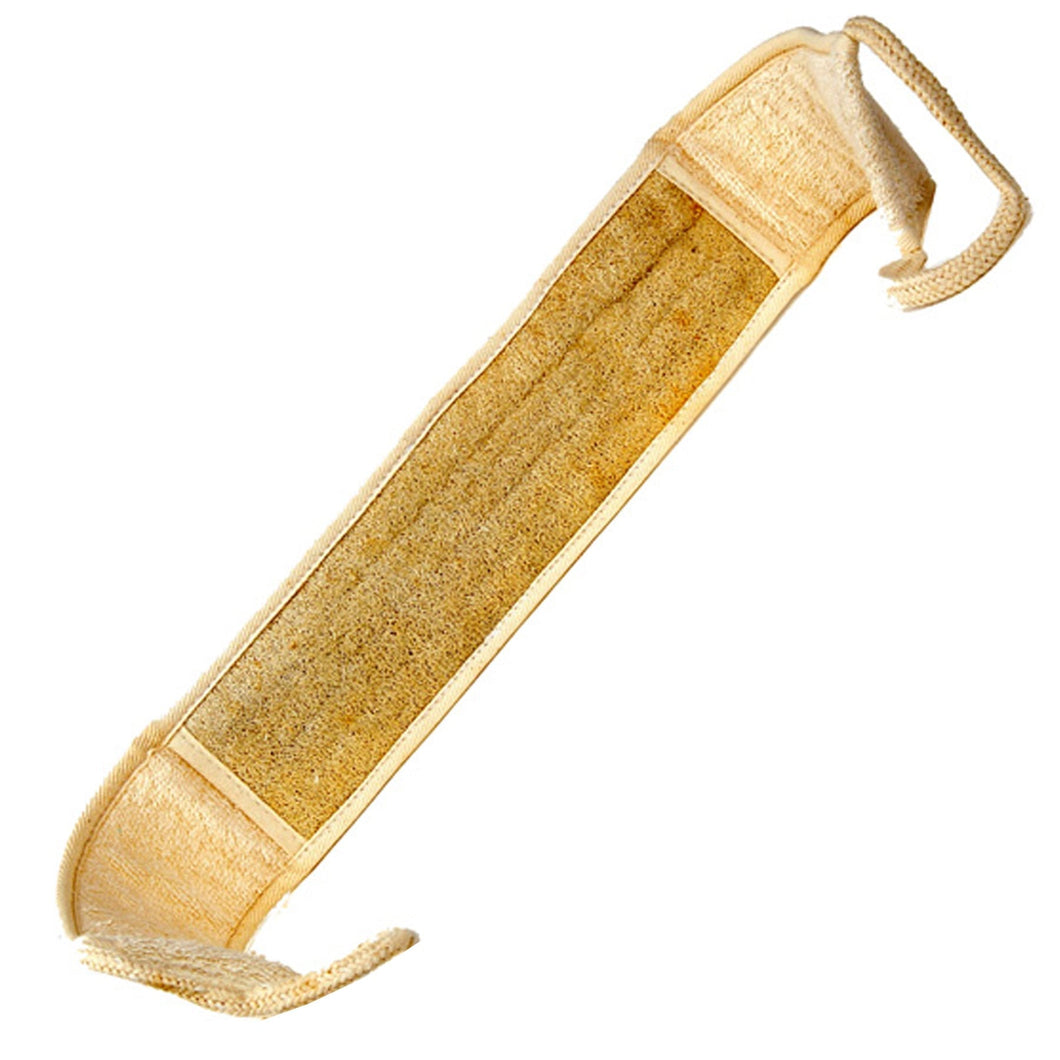 NATURAL LOOFAH BACK STRAP (W/TERRY BACK)