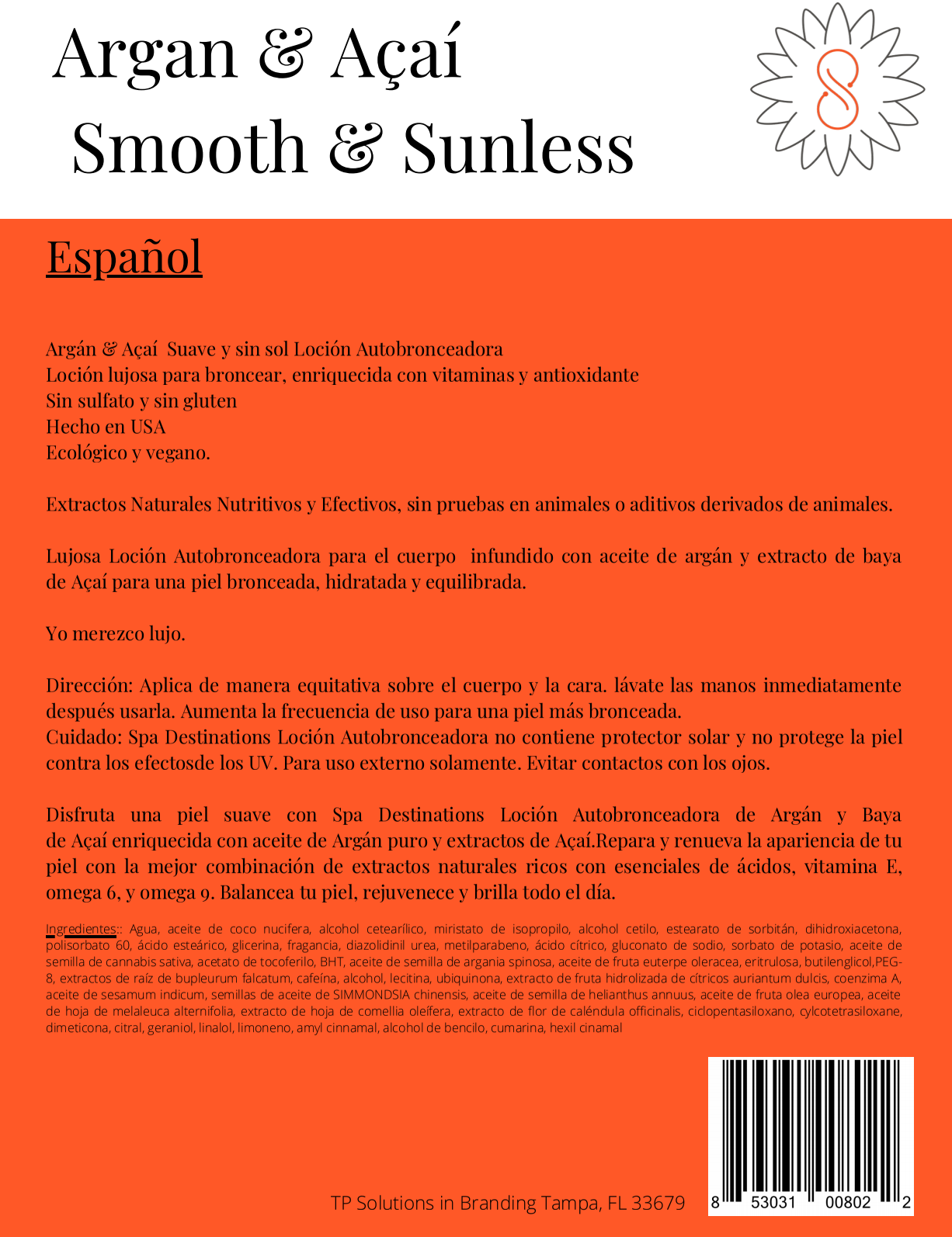 ARGAN & AÇAÍ SMOOTH & SUNLESS GRADUAL BRONZING LOTION 16 OUNCE